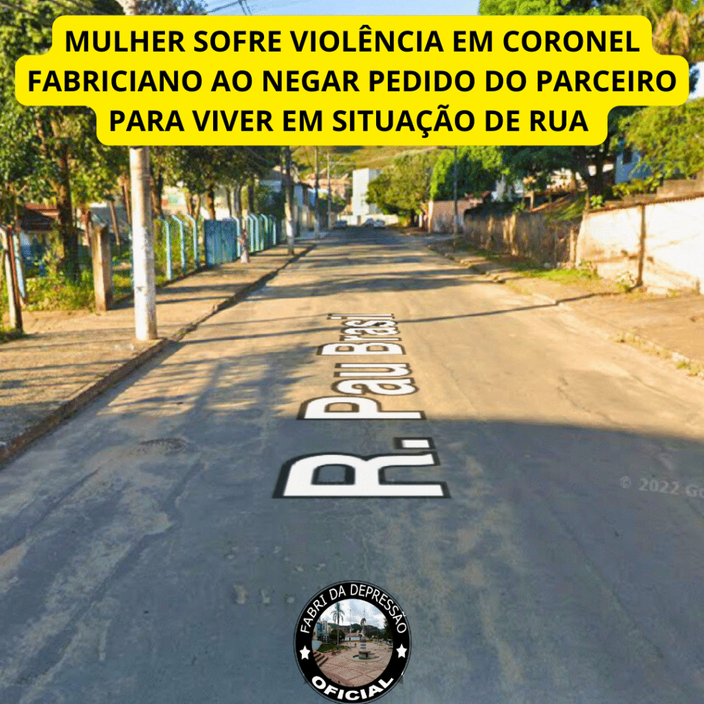 Mulher sofre violência em Coronel Fabriciano ao negar pedido do parceiro para viver em situação de rua 6 homen foi soterrado hoje no bairro recanto verde 5