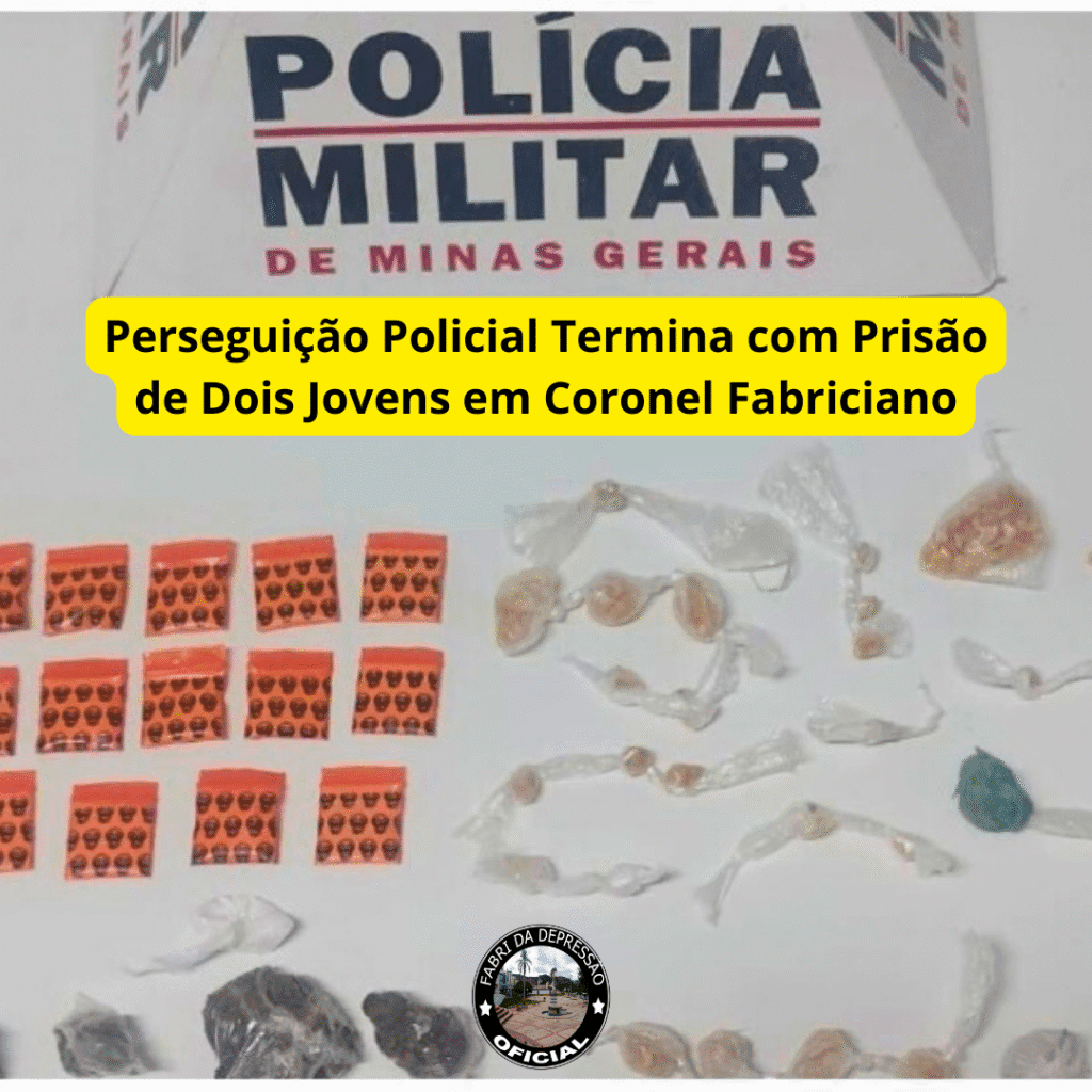 Perseguição Policial Termina com Prisão de Dois Jovens em Coronel Fabriciano 9 homen foi soterrado hoje no bairro recanto verde 9
