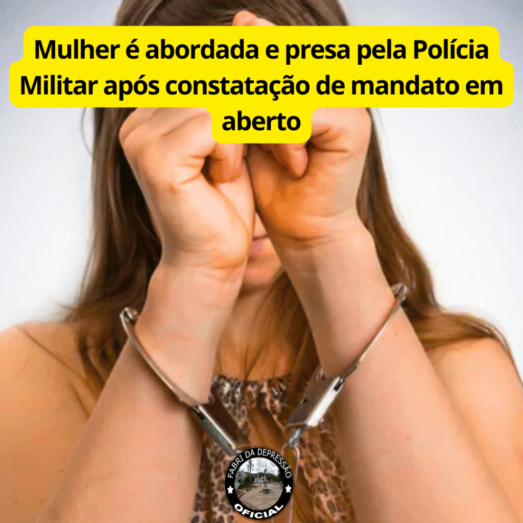 Mulher é abordada e presa pela Polícia Militar após constatação de mandato em aberto 2 homen foi soterrado hoje no bairro recanto verde 2